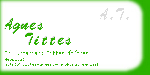 agnes tittes business card